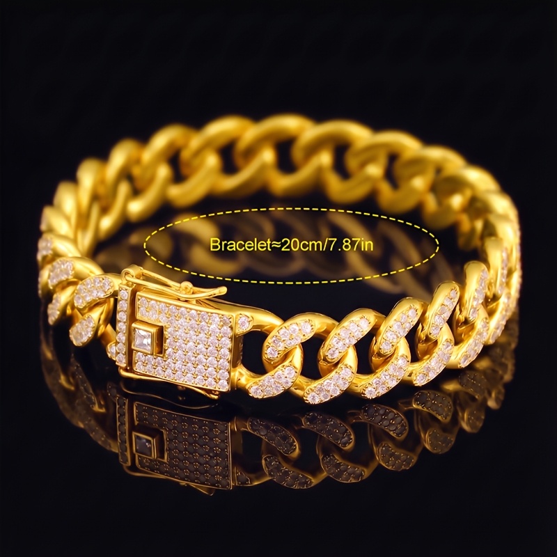 Men's Iced Out Cuban Link Bracelet